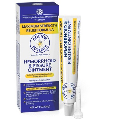 Read reviews and buy Doctor Butlers Maximum Strength Hemorrhoid Ointment, 1 Count at Target. Choose from Same Day Delivery, Drive Up or Order Pickup. Free standard shipping with $35 orders. Expect More. Pay Less.