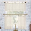 2pc Archaeo Light Filtering Slub Textured Linen Blend Cafe Curtain Panel Pair Ivory - image 3 of 4