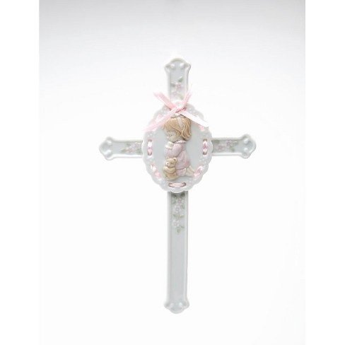 Kevins Gift Shoppe Ceramic Girl Praying Cross Figurine - image 1 of 3