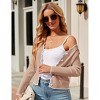 Coolmee Women's Cropped Cardigan Knit Shrugs for Dresses Tops V Neck Button Down Cardigans Sweaters - 4 of 4