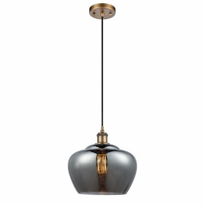 Fenton - 1 Light Cord Hung Mini Pendant In Industrial Style-11 Inches Tall and 11 Inches Wide