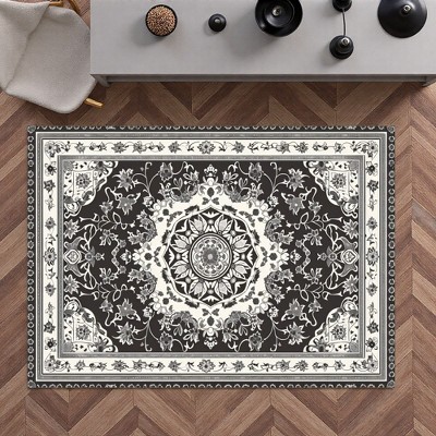 FURNIinspire Floor Mats Indoor Living Room Rug Washable Vintage Area Rugs Non Skid Carpet for Bedroom Offcie, Home Decor, Multicolored, 60"*84"