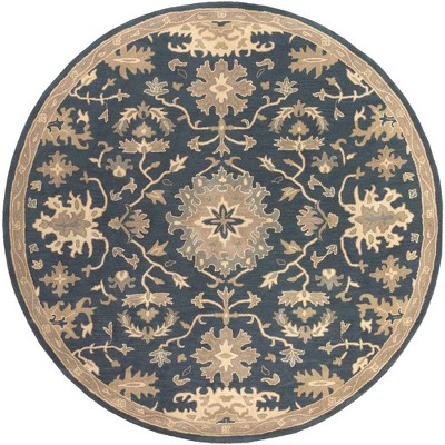 Mark & Day Ness 8' Round Tufted Indoor Area Rugs Navy