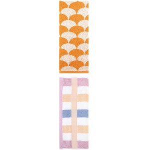 REGALWOVEN Geometric Cotton Soft Absorbent Decorative Hand Towel Set for Bathroom 13" x 29" 2 Pcs - 1 of 4