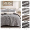 Okak All Size 3-Piece Thickened Knit Chenille Bed Comforter Set with Pillow Shams,Comfortable Lambswool Quilt Bedding Sets,Machine Washable - 3 of 4