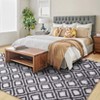 5x8 Area Rug Modern Geometric Checkered Shag Rug Soft Plush Floor Carpet Non Slip Non Shedding Rug, Higt Pile Flurry Rug for Living Room Bedroom - 2 of 4