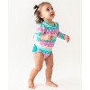 RuffleButts Baby/Toddler Girls UPF50+ Long Sleeve One Piece Rash Guard - 4 of 4