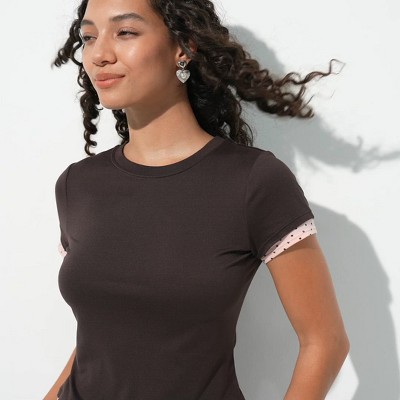 Women's Short Sleeve Layered T-Shirt - Wild Fable™
