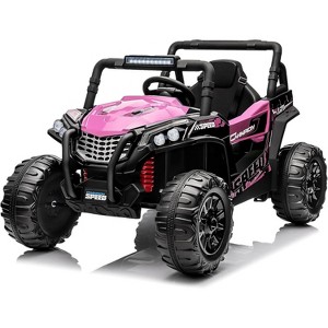12V Kids Ride On UTV Car,Electric Off-Road Truck,Ride On Truck with Remote Control,Led Lights,Spring Suspension for 3-8 Years - 1 of 4