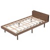 FURNIinspire Beds Modern Twin Size Platform Bed, Kid Room Bed Frame with Under Bed Storage, No Box Spring Needed, Brown, 80.8"*41.1"*23.2" - 2 of 4