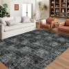 Coucheta Washable Area Rug - Non-Slip Modern Checkered Rug, Stain Resistant Low Pile Carpet for Living Room & Bedroom, Plaid Design - 4 of 4