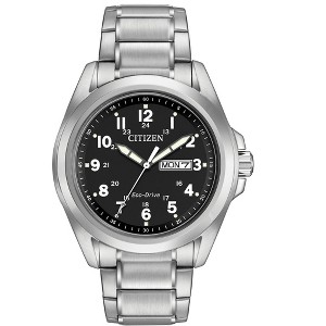 Citizen Men's Eco-Drive Sport Casual Garrison Watch, Silver-Tone Stainless Steel Bracelet, 3 Hand, Day / Date - 1 of 3