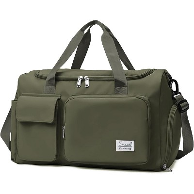 Travel Duffel Bag with Shoes Compartment Sports Gym Bag with Dry Wet Separated Pocket, Overnight Bag Weekender Bag Training Handbag Yoga Bag