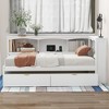 YOOCOZZ Twin Size Daybed with Trundle, 5 Storage Cabinets and Charging Station - 2 of 4