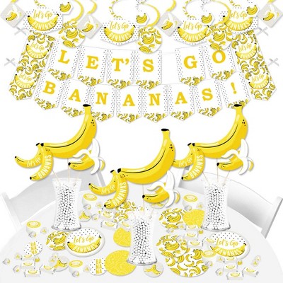 Big Dot of Happiness Let's Go Bananas - Tropical Party Supplies - Banner Decoration Kit - Fundle Bundle