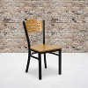 Emma and Oliver 2 Pack Slat Back Metal Restaurant Chair - 2 of 4