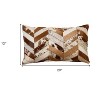 12 X 20  Chevron Cowhide Throw Pillow - 3 of 4