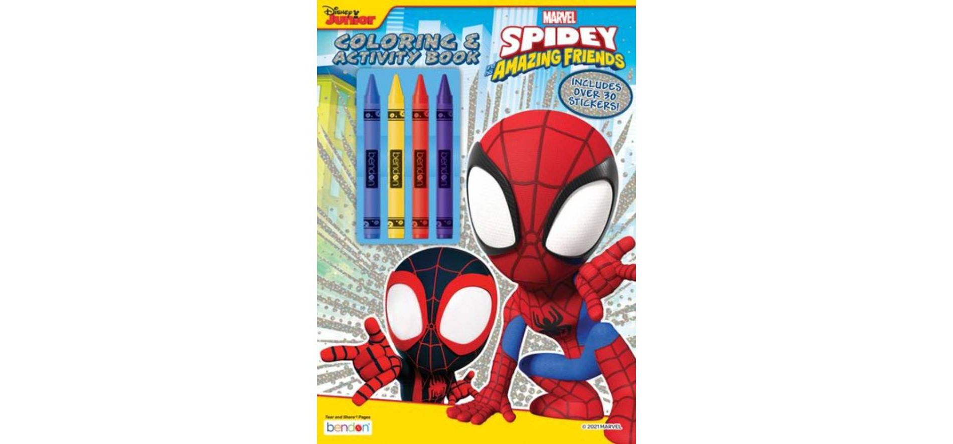 Spidey & His Amazing Friends Coloring Book with Crayons