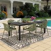 Christopher Knight Home Paddy 7 Pieces Outdoor Modern Metal and Polypropylene Dining Set with Stackable Chair - 2 of 4