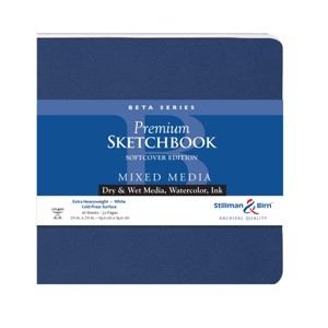 Stillman & Birn Beta Series - Softcover Sketchbook - Square 7 x 7 - 270gsm White Paper - 1 of 2
