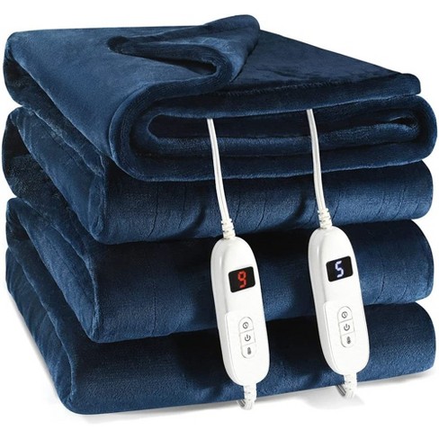 Electric Blanket, Flannel Reversible Fast Heating Blanket Heated Throw  Blanket with 5 Heat Settings, 4 Hours Auto Shut Off 