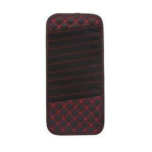 Unique Bargains Car Interior Sun Visor CD DVD Case Wallet Storage Holder Organizer Black 10 Disc - 1 of 4