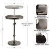 Kate and Laurel Engles Adjustable Embossed Metal Table and Plant Stand - 2 of 4