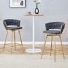 Infurnic Patio Counter and Bar Stools Soft 2 Sets, Suitable for Restaurant and Bar Use, Casual Seating in Living Room, Black, 20.4"*15"*34.6" - 2 of 4