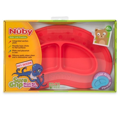 Nuby Sectioned Silicone Feeding Mat - Red