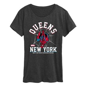 Women's - Marvel - Spider-man Collegiate Short Sleeve Graphic T-Shirt - 1 of 4