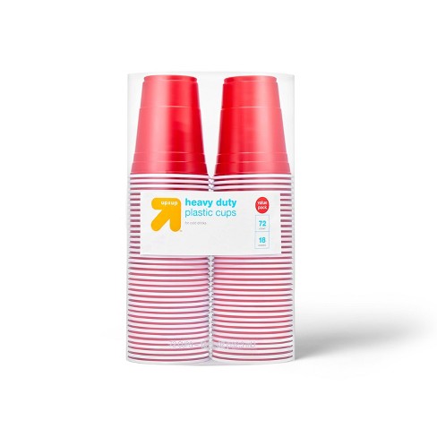 Disposable Party Plastic Cups 18 oz. Red Drinking Cups