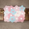 Unique Bargains Floral Dish Drying Mats Blue Pink 1 Pc - 2 of 4