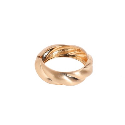 SOHI Women's California Gold Twisted Bangle Bracelet