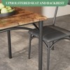 3-Piece Indoor Modern Rectangular Table Kitchen, Dining Table Set for 2 with Space-Saving Design - 4 of 4