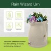 Good Ideas Rain Wizard 50 Gallon Rain Saver Barrel Water Storage Urn with Planter Space and 2 Brass Spigots, Sandstone (4 Pack) - 2 of 4