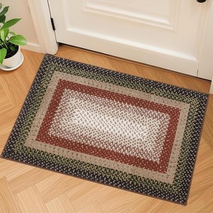 coucheta Multi-size Washable Area Rug, Farmhouse Geometric Textured Non-Shedding Low Pile Non Slip Carpet, for Living Room, Bedroom, Dining Room - 1 of 4