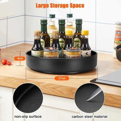 LunaLulinlk Carbon Steel Non-Slip 12.2" Cabinet and Table Top Lazy Susan