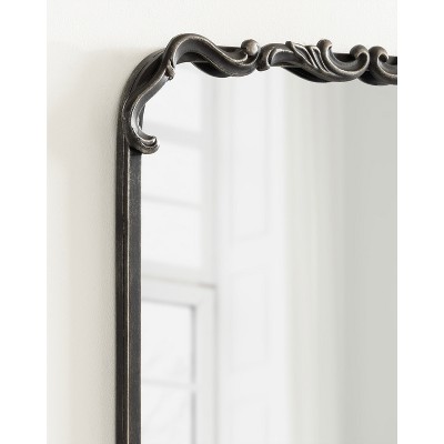 Brazelton 20"x27" Ornate Black Rectangular Wall Mirror