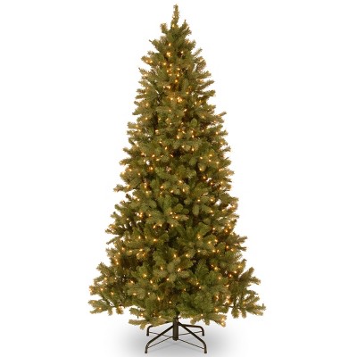 7.5' Prelit Slim Feel Real Downswept Douglas Fir Artificial Christmas Tree Clear Lights - National Tree Company