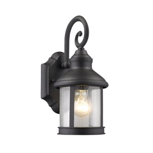 Chloe Lighting CH22049BK12-OD1 Galahad Transitional 1 Light Black Outdoor Wall Sconce 12" Height - 1 of 2