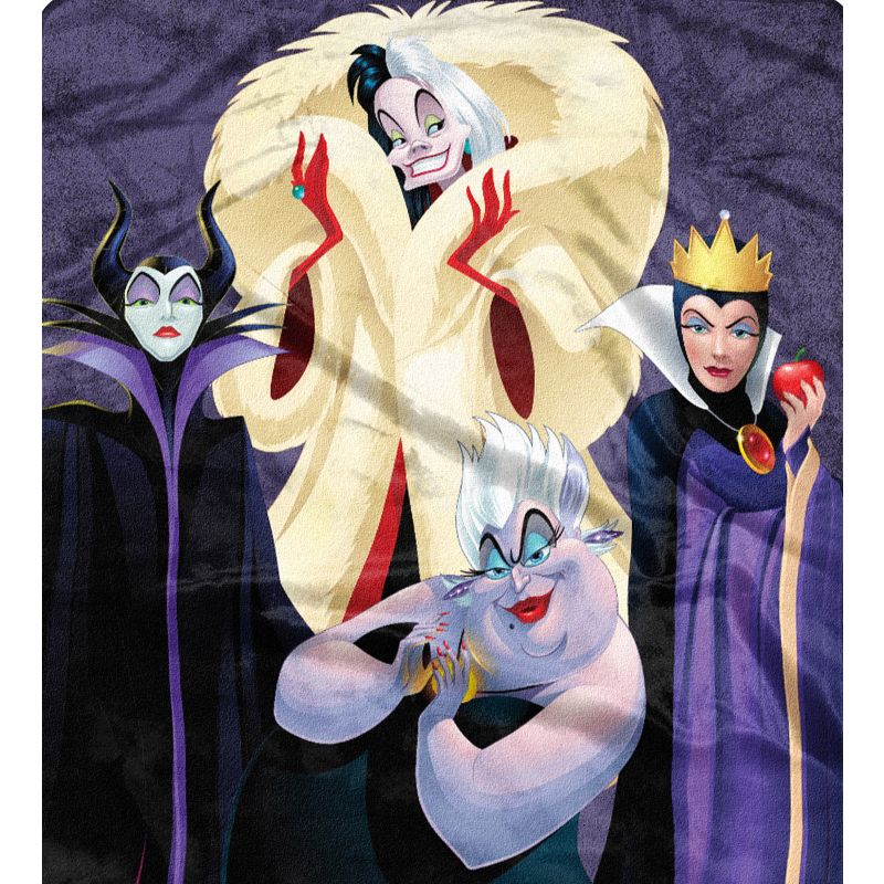 Disney Villains Am I Evil Maleficent Ursula Evil Queen Silk Touch Throw Blanket Multicoloured, 2 of 4