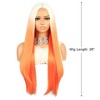 Unique Bargains Women Long Straight Hair Lace Front Wigs with Wig Cap 26" 1PC - 2 of 4