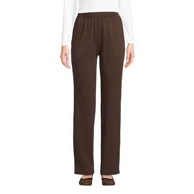 Lands' End Women's Sport Knit High Rise Elastic Waist Pants - Medium - Rich  Coffee : Target