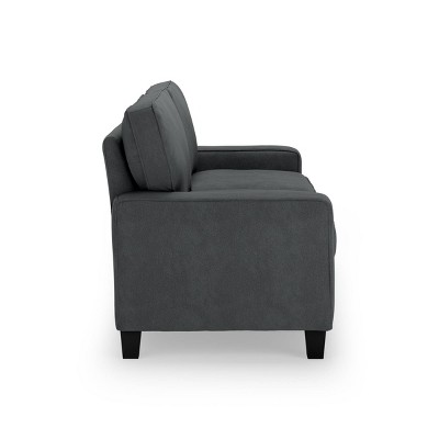 Charcoal Linen 39.5" Reclining Chair with Removable Cushions