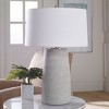 Uttermost Mountainscape Table Lamp – 27.5"H Off-White & Gray Ceramic with Carved Rings and Brushed Nickel Accents - 3 of 4