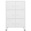 Storage Chest White Metal Medium Storage Chest RectangularvidaXL - 4 of 4