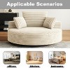 360° Swivel Chaise Lounge Lazy Accent Chair Cozy Sleeper Sofa Single Swivel Chair, Beige/Brown/Green/Black/Gray-ModernLuxe - 4 of 4