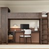 Whisen Wooden Queen Loft Bed with Wardrobe and Desk, Headboard with Storage - 4 of 4