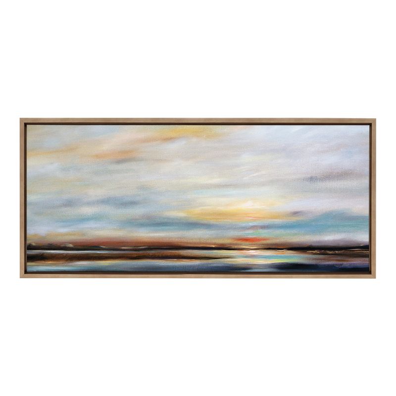 Kate & Laurel All Things Decor Sylvie Carolina Sunset Framed Wall Art by Mary Sparrow Gold Natural, 2 of 6