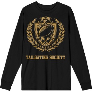 American Football Tailgating Society Adult Crew Neck Long Sleeve Shirt - 1 of 2
